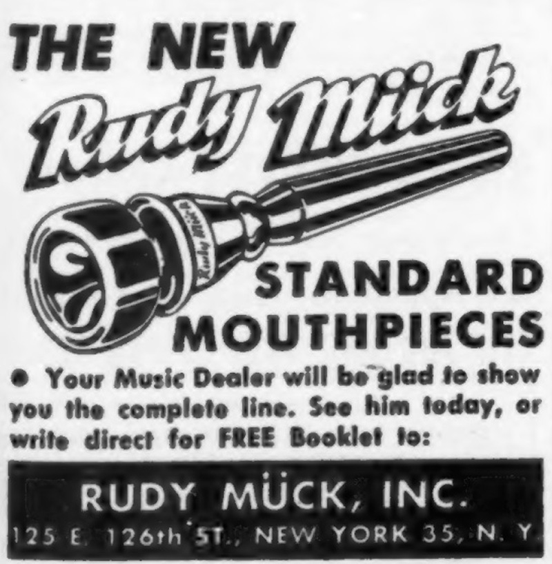 Rudy Muck Mouthpiece 1954