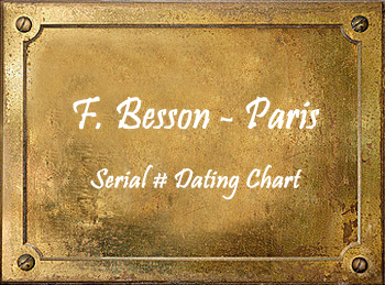 French Besson Paris Brass Instrument Serial Number Dating Trumpet