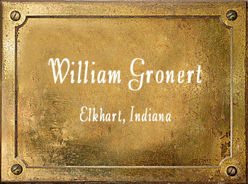 William Gronert brass cornet history Elkhart Indiana