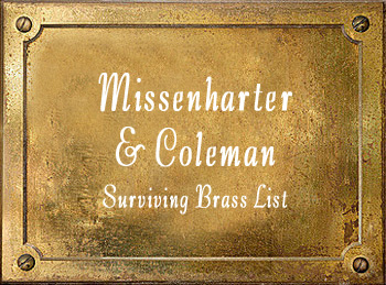 Missenharter & Harry Coleman New York Philadelphia Brass Band Instrument List