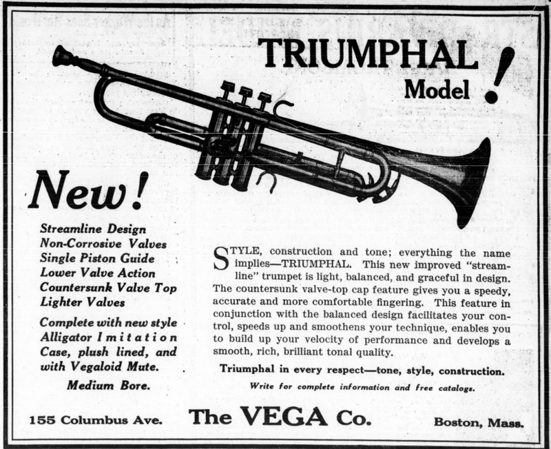 Vega Triumphal Trumpet Ad