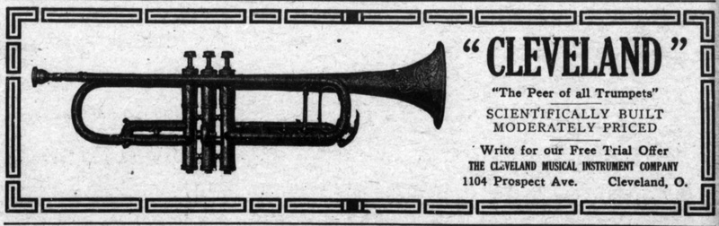 1920 Cleveland trumpet ad