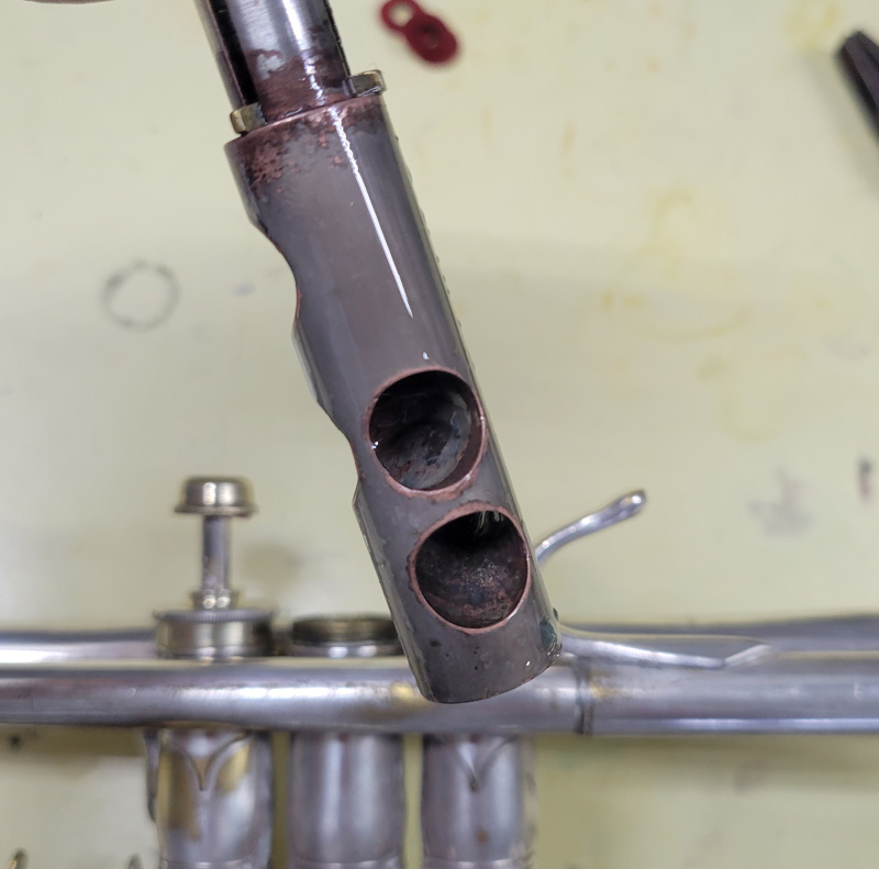 Nickel plating trumpet valve