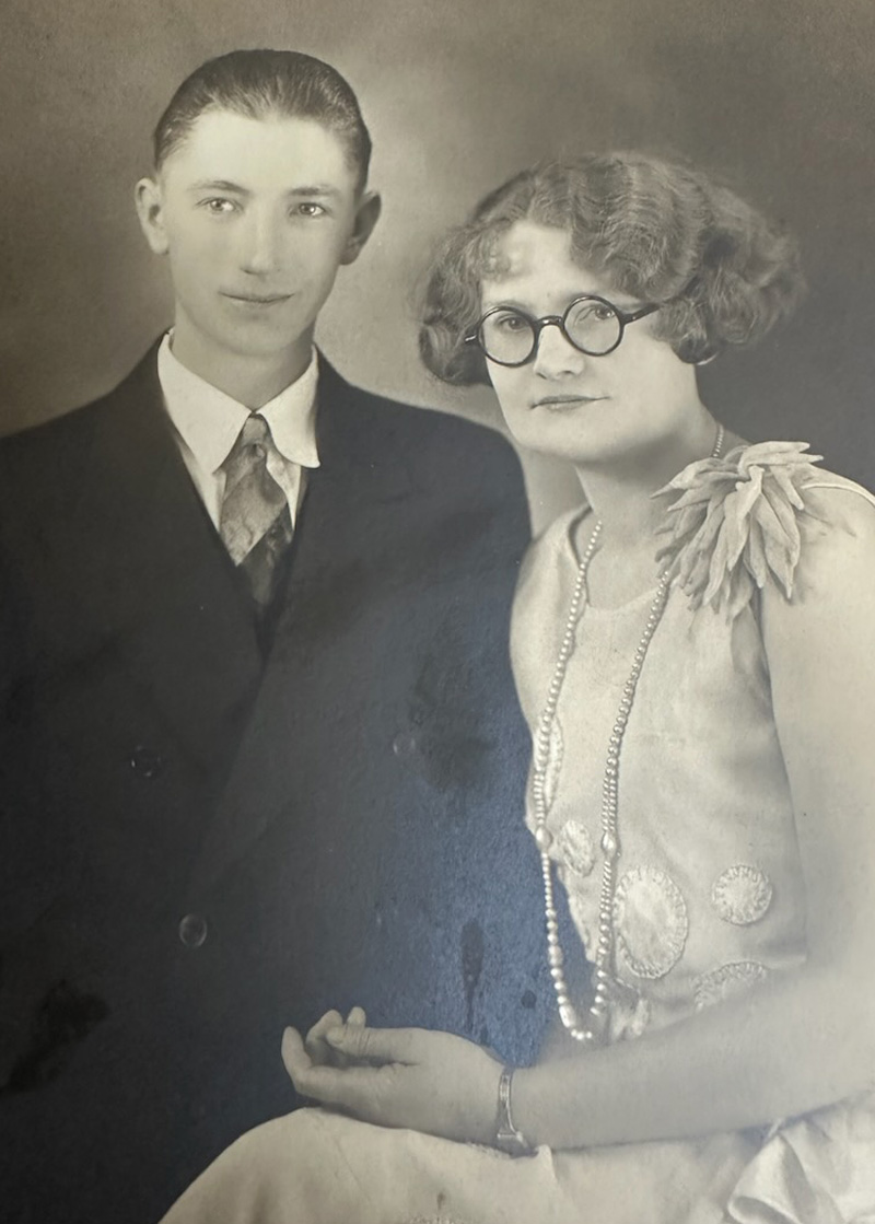 William & Audrie Cleland Hicksville 1928