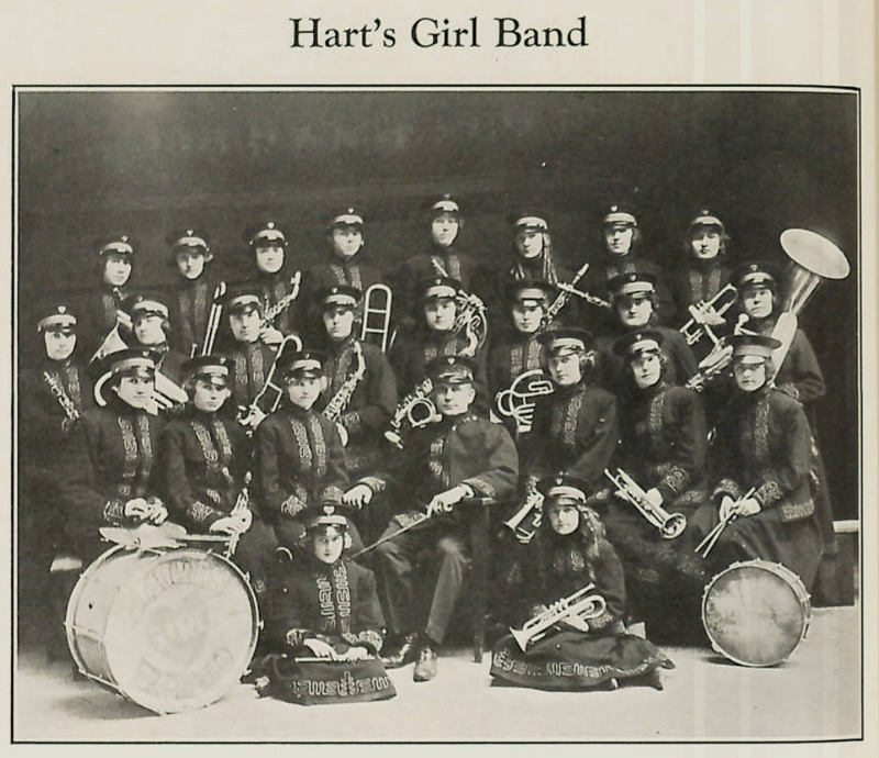 Harts Girl Band Hicksville Ohio 1921