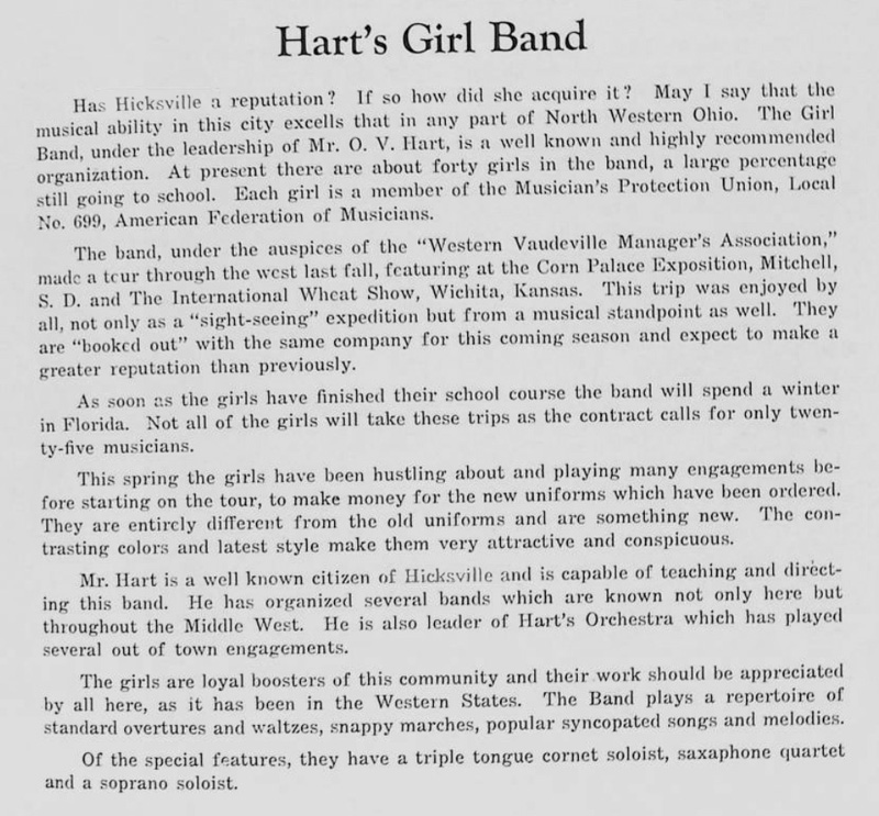 Hart's Girl Band History
