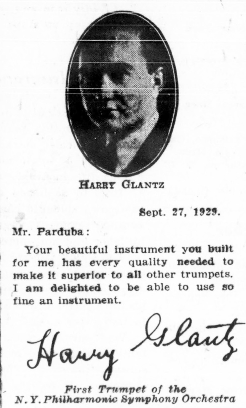 Harry Glantz Parduba Trumpet